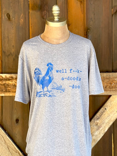 Doodle Doo Tee- Heather Grey